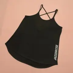 JAZZERCISE クロスストラップ タンクトップ ブラック Sサイズ
