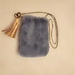 ファー素材 スマホショルダーバッグ