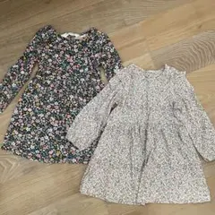 H&M & UNIQLO 花柄ワンピース 90サイズ 2点セット