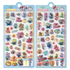 ズートピア ぷっくり 3Dシール 2点セット　海外公式ライセンス品