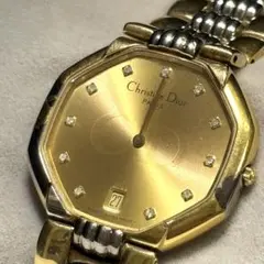 稼働品　Christian Dior　45.134　クオーツ腕時計　オクタゴンのサムネイル