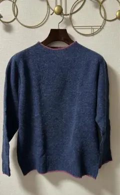 Harley of Scotland ウールセーター ブルー M