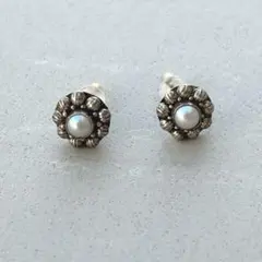 3*3様 ヴィンテージ シルバー925 ピアス　パールのサムネイル