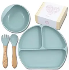 BabyGoo ひっくり返らないベビー用食器　ブルーのサムネイル