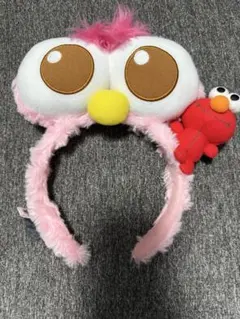 エルモ　付き　フワフワ　ピンク　カチューシャ　モッピー　ユニバ　USJ