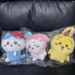 ちいかわ　サンリオキャラクターズ　ぬいぐるみS 3体セット　うさぎ　ハチワレ