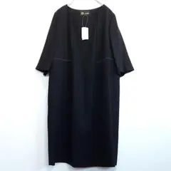 新品 タグ付き 東京ソワール ブラックフォーマルワンピース 21号 高級喪服礼服