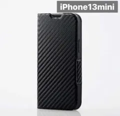 新品未開封 iPhone 13mini 手帳型 ケース レザー ブラック A35