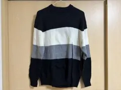 ストライプデザイン ニット セーター Sサイズ
