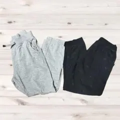 196. 【動きやすい】キッズ ストレッチパンツ レギンス 2枚セット　130