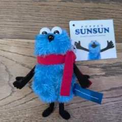 パペットスンスン ぬいぐるみマスコット 赤マフラー