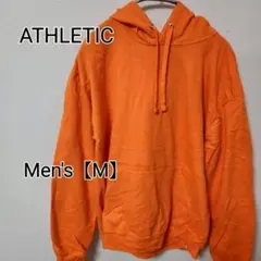 z216 【ATHLETIC】パーカー（メンズM） オレンジ