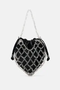 ZARA ビーズシーシェルモチーフ パーティー ハンド ショルダー 2way