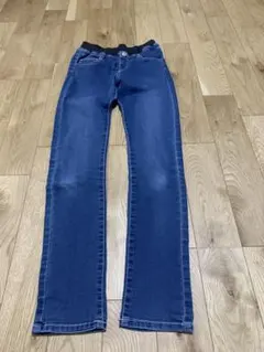ダークブルーデニムストレートパンツ