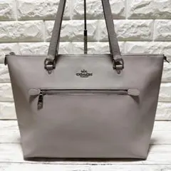 COACH トートバッグ F79608 グレージュ レザー A4収納可 大容量