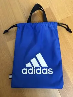 アディダス　上履き入れ　シューズケース　ブルー