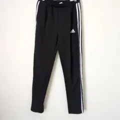 アディダス　ジャージパンツ　黒　160　ラインパンツ