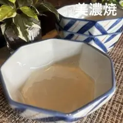 美濃焼　浅皿　煮物皿　皿　浅皿　浅鉢　八角形ストライプ皿 3個セット