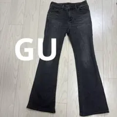 GU フレアジーンズ ブラック　Sサイズのサムネイル