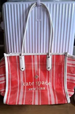 kate spade ストライプトートバッグ