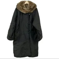 MaxMara Weekend　 シルク　黒　ファー襟　ロングコート