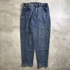 デニムパンツ ハイウエスト テーパード ウエストゴム vintage ゆるだぼのサムネイル