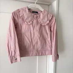 used ムージョンジョン　ジャケット　アウター　フリル襟　ピンク　新学期　春