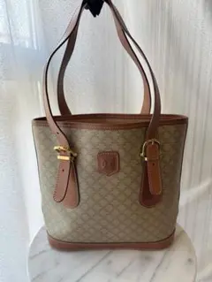 正規品 CELINE オールドセリーヌ マカダム柄 レザートートバッグ