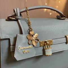 Samantha Vega サマンサベガ バッグ ライトブルー（チェーン付き）