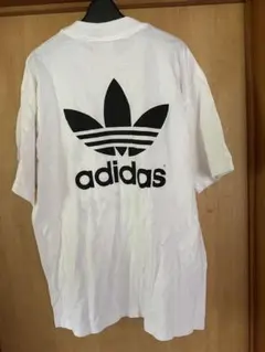 adidas ビンテージ　トレフォイルロゴ Tシャツ ホワイト