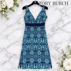 トリーバーチ　カシュクール　セクシー　リゾートワンピース　シルク　美品