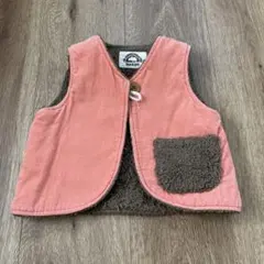 コーデュロイボアベスト　リバーシブル　80/90