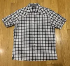 23区 HOMME 半袖チェックシャツ　チェック　Lのサムネイル