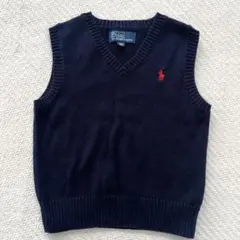 Polo by Ralph Lauren ネイビー Vネックベスト 90
