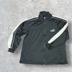 【希少90s】PUMA トラックジャケット バックデカロゴ シルバープリント