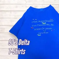 90s Delta Tシャツ USA製 XXL グッドプリント 偉人 アートのサムネイル