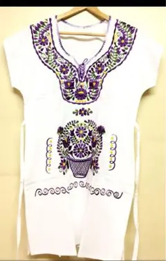 GW値下げ！メキシコ 刺繍 ワンピース