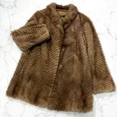 肉厚◎✨極美品✨サガミンク 金サガ パステルミンク リアルファー 毛皮