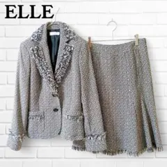 ELLE★春物ツイード スーツ★新品タグ付 楽天市場】送料無料 セットアップ セットアップレディース秋冬