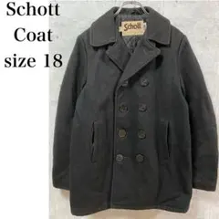 USA製　Schott ピーコート　ブラック　裏キルティング　サイズ 18のサムネイル