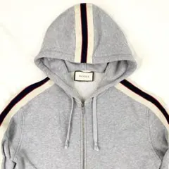 グッチ の ロゴ入りデザイン シェリーラインジップ パーカー ブルゾン グッチ の ロゴ入りデザイン シェリーラインジップ パーカー