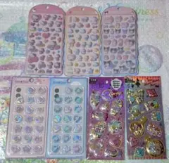 サンリオ コットンパフィーシール・おはじき・シャカシャカシール ６枚