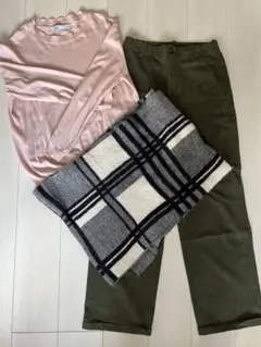 ZARA レディース トップス パンツ マフラーセットアップ