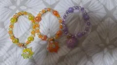 カラフルキャラクターブレスレット3個セット