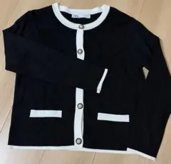 新品 ZARA バイカラー カーディガン