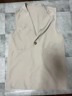 しまむら　ベスト　ノースリーブスーツ　アウター　ポケットティッシュ付