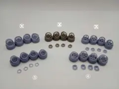 【ジャンク品】ミニカー　1/64　タイヤホイール　④⑤　２セット　まとめ売り
