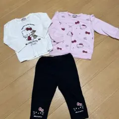 ハローキティ トップス3枚とズボンセット