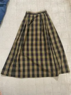 BEAMS HEART チェック柄フレアスカート