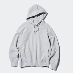 スウェットプルパーカ　グレー フード付きパーカー　ユニクロ